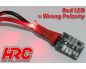 Preview: HRC Racing Fahr und Ladekabel mit Polarity Check LED 4mm Gold Stecker zu Tamiya und Balancer Stecker