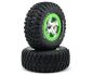 Preview: Traxxas BFGoodrich KM2 Reifen auf Chrom grün Felgen 12mm TRX5865