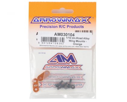 ARROWMAX 1/10th On-Road Alu Wing Mounts Black