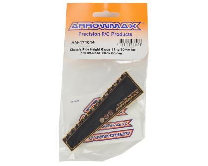 ARROWMAX Chassis Ride Height Gauge 17 to 30mm for 1/8 Off-Road Black