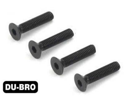 DU-BRO Screws 3.0mm x 14 Flat-Head Socket Screws 4 pcs per package