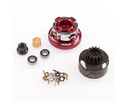 Alpha Plus 4-Shoe Clutch System with 13T Clutch Bell red