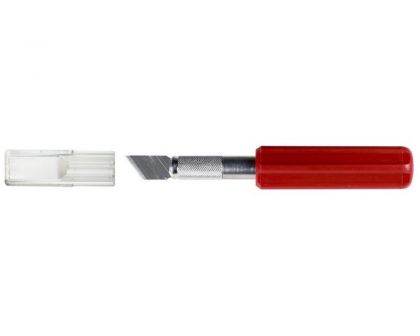 Excel Tools Werkzeug Messer K5 Heavy Duty Roter Kunststoffgriff mit Schutzkappe EXL16005