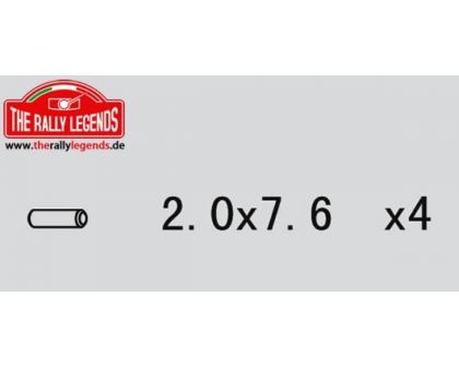 Rally Legends Ersatzteil Rally Legends Stift 2.0X7.6