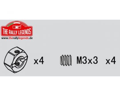 Rally Legends Ersatzteil Rally Legends Radmitnehmer aluminium 12mm