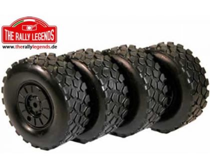 Rally Legends Reifen 1/12 Truck montiert Iveco Trakker Felgen