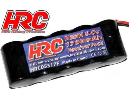HRC Racing Akku 5 Zellen HRC 1700 Empfänger Akku NiMH 6V 1700mAh flach BEC Stecker HRC05517FB