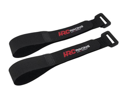 HRC Klettband mit Öse schwarz mit Logo 15x200mm