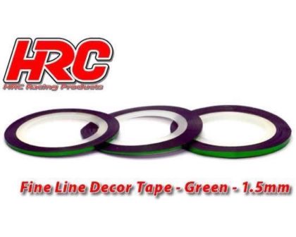 HRC Racing Feines Liniendekor Klebeband 1.5mm x 15m Grün Metallic 15m