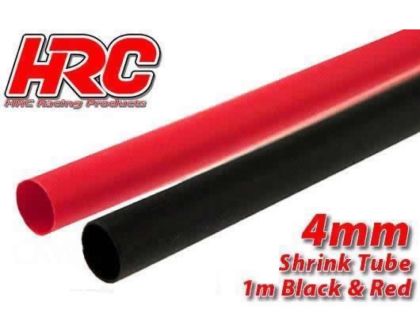 HRC Racing Schrumpfschlauch 4mm Rot und Schwarz 1m jede