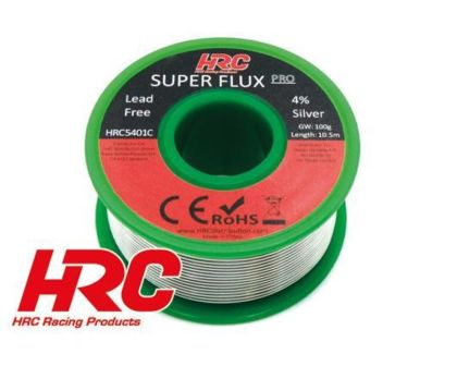 HRC Racing Racing Silber Lötzinn ohne Blei SUPER FLUX PRO 4% Silver 100g