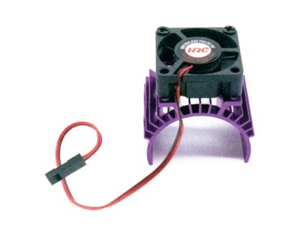 HRC Racing Motorkühlkörper TOP mit Brushless Lüfter 5-9 VDC 540 Motor Purple