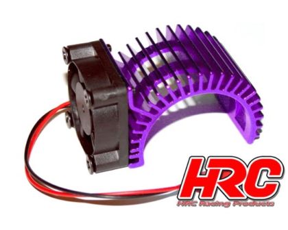HRC Racing Motorkühlkörper SIDE mit Brushless Lüfter 5-9 VDC 540 Motor Purple