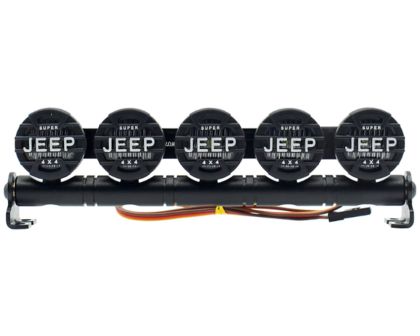 HRC Racing Lichtset 1/10 oder Monster Truck LED JR Stecker Dachleuchten Stange Jeep Cover 5x Weiss LED