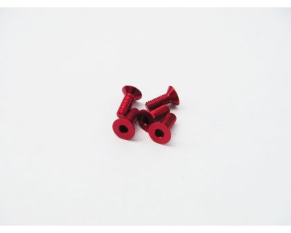 Hiro Seiko Senkkopfschrauben Alu 3x16mm rot