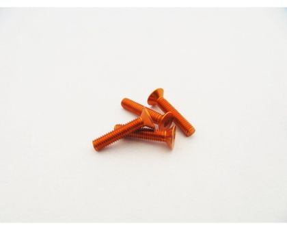 Hiro Seiko Senkkopfschrauben Alu 3x20mm orange