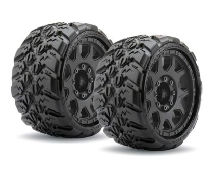 Jetko King Cobra Belted Extreme Reifen auf schwarzen 3.8 Felgen 17mm JK1602CBMAXX