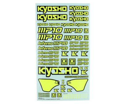 Kyosho Dekorbogen Inferno MP10 gelb
