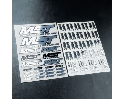 MST Racing Aufkleber silber MST130010S