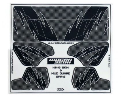 Mugen Seiki WING und MUD GUARD SKIN MBX6 CARBON/BLACK MUGE1022-10