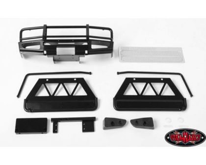 RC4WD Trifecta Front Bumper Sliders and Side Bars for Land Cruise Black