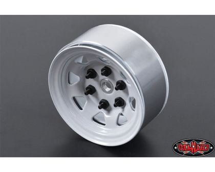 RC4WD Stamped Steel 1.55 Stock White Beadlock Wheel RC4ZW0035
