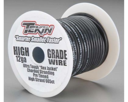 Tekin Silicon Power Wire 12awg 50 Black TEKTT3016