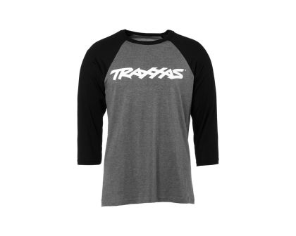 Traxxas T-Shirt Raglan grau schwarz SM TRX1369-S