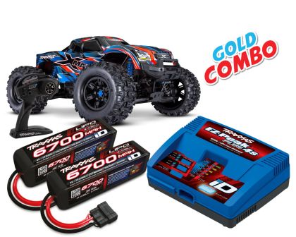 Traxxas X-Maxx 8S blau Belted Gold Combo