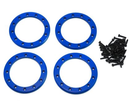 Traxxas Beadlock Rings blau 2.2 Alu mit Schrauben TRX8168X