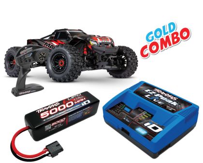 Traxxas Wide Maxx 1/10 Monster Truck RTR rot Gold Combo