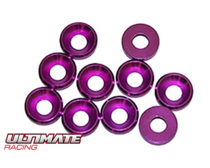 Ultimate Racing Scheiben Konisch Aluminium 4mm purple UR1511-P
