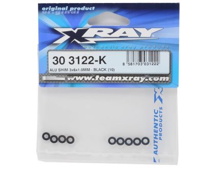 XRAY Unterlegsscheiben Set 3x6x1mm schwarz