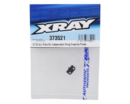 XRAY X1 20 Alu Platte für Heckflügelhalter schwarz