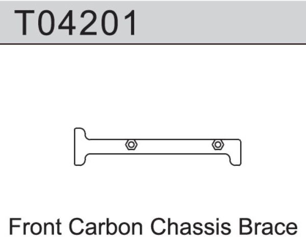 TeamC Carbon Chassisversteifung vorne TM4V2 1:10 4WD Comp. Buggy TMC-T04201