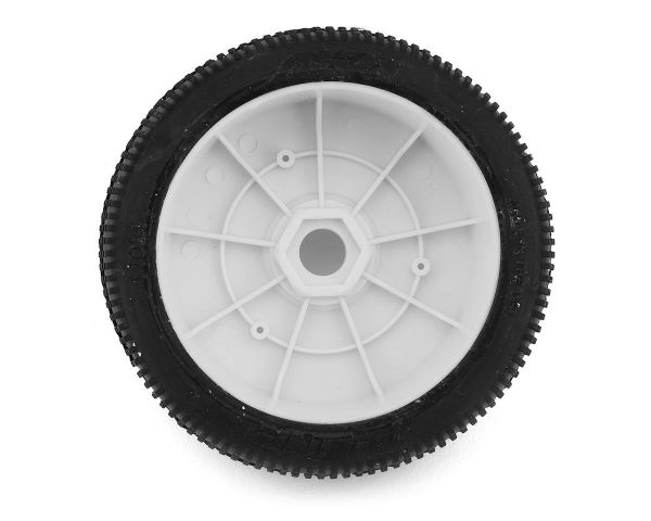 AKA Buggy Reifen 1:8 P1 Reifen soft auf weißer EVO Felge