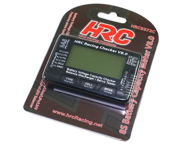 HRC Racing Battery Analyzer 1-8S Checker und Balancer mit prozentualer Spannungsanzeige