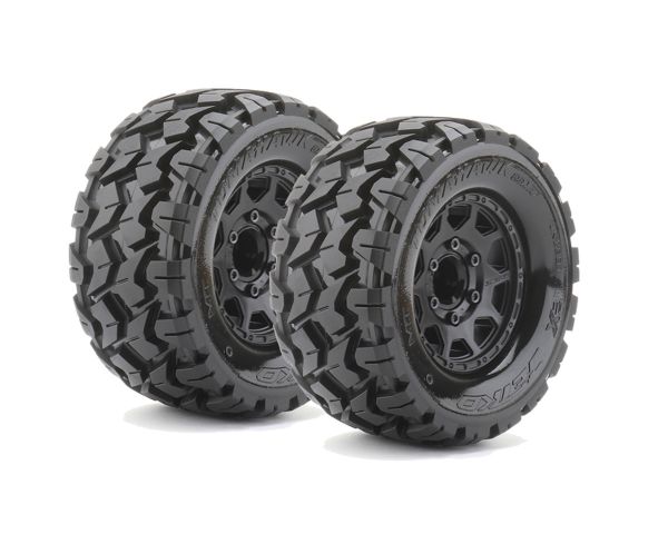 Jetko Tomahawk Extreme Reifen auf schwarzen 2.8 Felgen 12mm JK2801CBTRX