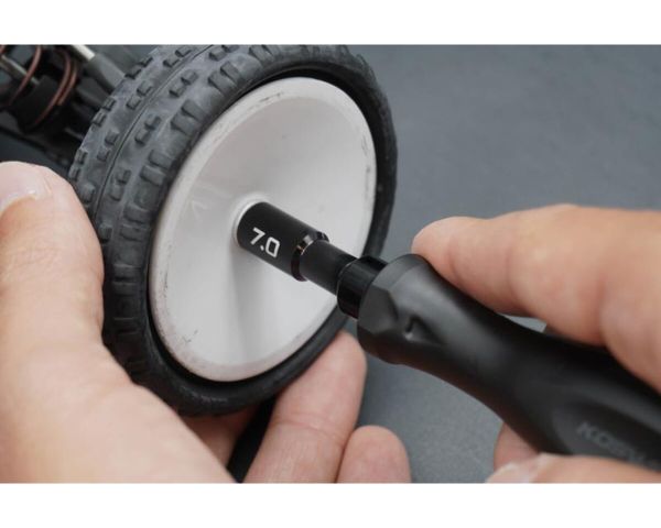 Koswork Sechskant Steckschlüssel Alu 7mm mit Kunststoff Griff