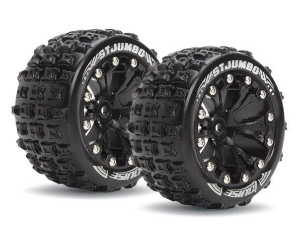 LOUISE ST-Jumbo Reifen soft auf schwarz Felge 12mm LOUT3210SBH