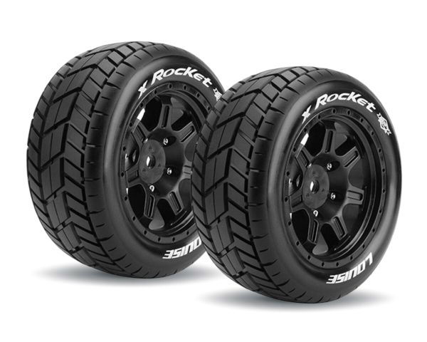 LOUISE X-ROCKET Sport Reifen Felge schwarz für X-MAXX LOUT3295B