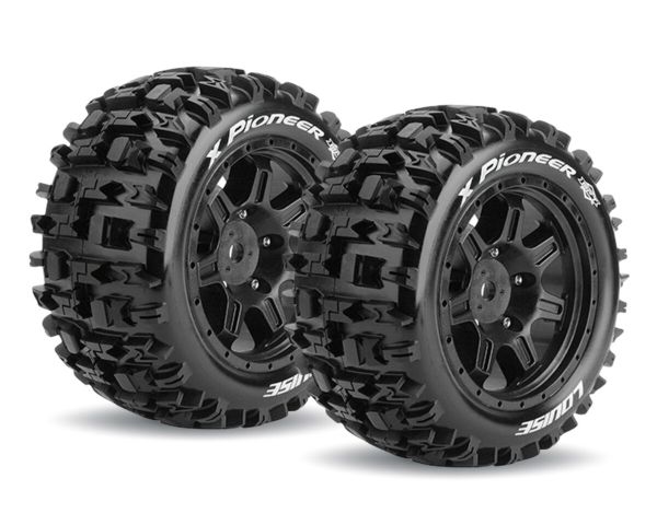 LOUISE X-PIONEER Sport Reifen Felge schwarz für X-MAXX LOUT3296B