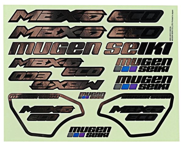 Mugen Seiki MBX-6 ECO Metallic Aufkleber MUGE1029