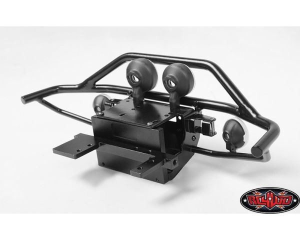 RC4WD Rough Stuff Metal Front Bumper Hella and IPF Round Lights
