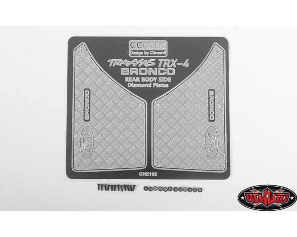 RC4WD Rear Quarter Diamond Plates for Traxxas TRX-4 79 Bronco Ranger