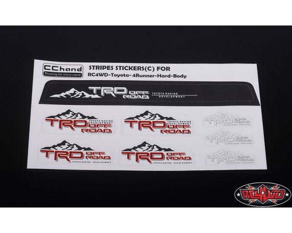 RC4WD Front Windshield Decals for 1985 Toyota 4Runner Hard Body RC4VVVC0752