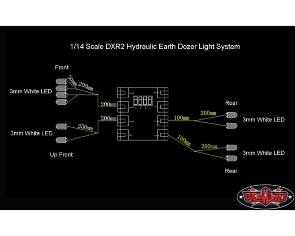 RC4WD 1/14 Scale DXR2 Hydraulic Earth Dozer Light System