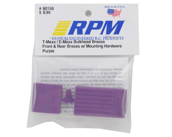 RPM T/E-Maxx Bulkhead Braces purple