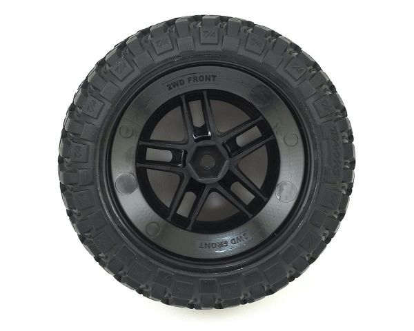 Traxxas BFGoodrich KM2 Tire auf Split Spoke Felge schwarz blau vorne 12mm