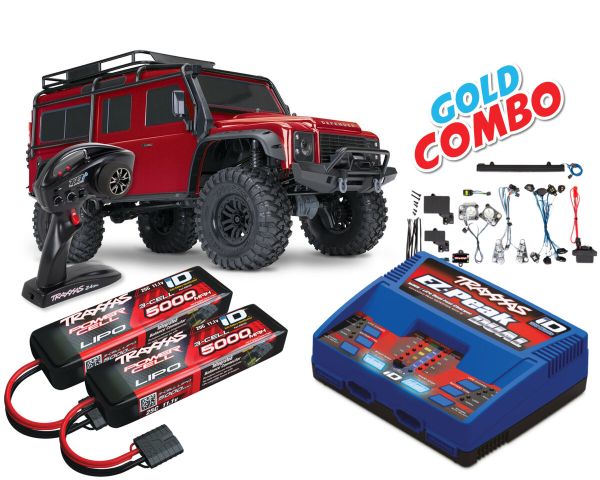 Traxxas TRX-4 Land Rover Defender rot Gold Combo TRX82056-4R-GOLD-COMBO